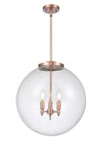 Innovations Lighting 221-3S-AC-G204-18 - Beacon - 3 Light - 18 inch - Antique Copper - Cord hung - Pendant