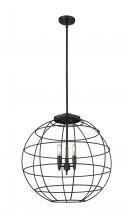 Innovations Lighting 221-3S-BK-CE-22-BK - Lake Placid - 3 Light - 22 inch - Matte Black - Pendant