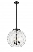 Innovations Lighting 221-3S-BK-G1215-16 - Athens Water Glass - 3 Light - 16 inch - Matte Black - Cord hung - Pendant