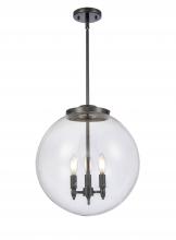 Innovations Lighting 221-3S-BK-G202-16 - Beacon - 3 Light - 16 inch - Matte Black - Cord hung - Pendant