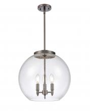 Innovations Lighting 221-3S-OB-G124-16 - Athens - 3 Light - 16 inch - Oil Rubbed Bronze - Cord hung - Pendant