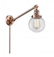 Innovations Lighting 237-AC-G202-6 - Beacon - 1 Light - 6 inch - Antique Copper - Swing Arm