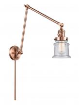 Innovations Lighting 238-AC-G184S - Canton - 1 Light - 8 inch - Antique Copper - Swing Arm