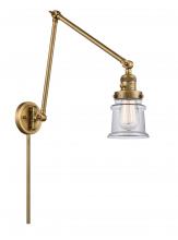 Innovations Lighting 238-BB-G182S - Canton - 1 Light - 8 inch - Brushed Brass - Swing Arm