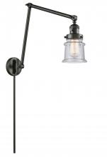 Innovations Lighting 238-OB-G184S - Canton - 1 Light - 8 inch - Oil Rubbed Bronze - Swing Arm