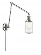 Innovations Lighting 238-PC-G314 - Dover - 1 Light - 5 inch - Polished Chrome - Swing Arm
