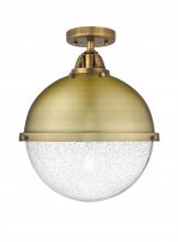  288-1C-BB-HFS-124-BB - Hampden - 1 Light - 13 inch - Brushed Brass - Semi-Flush Mount