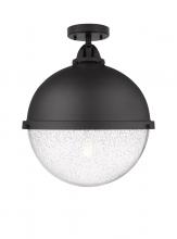  288-1C-BK-HFS-124-BK - Hampden - 1 Light - 13 inch - Matte Black - Semi-Flush Mount