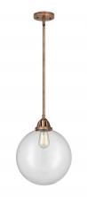 Innovations Lighting 288-1S-AC-G202-12 - Beacon - 1 Light - 12 inch - Antique Copper - Cord hung - Mini Pendant
