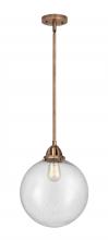 Innovations Lighting 288-1S-AC-G204-12 - Beacon - 1 Light - 12 inch - Antique Copper - Cord hung - Mini Pendant