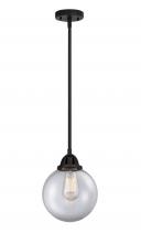 Innovations Lighting 288-1S-BK-G202-8 - Beacon - 1 Light - 8 inch - Matte Black - Cord hung - Mini Pendant