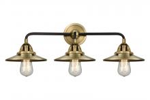 Innovations Lighting 288-3W-BAB-M4-AB - Railroad - 3 Light - 26 inch - Black Antique Brass - Bath Vanity Light