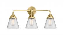 Innovations Lighting 288-3W-SG-G64 - Cone - 3 Light - 24 inch - Satin Gold - Bath Vanity Light