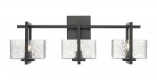 Innovations Lighting 312-3W-BK-CL - Striate - 3 Light - 24 inch - Black - Bath Vanity Light