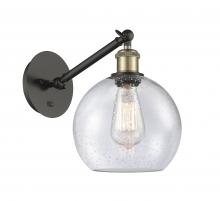 Innovations Lighting 317-1W-BAB-G124-8 - Athens - 1 Light - 8 inch - Black Antique Brass - Sconce