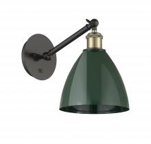 Innovations Lighting 317-1W-BAB-MBD-75-GR - Plymouth - 1 Light - 8 inch - Black Antique Brass - Sconce