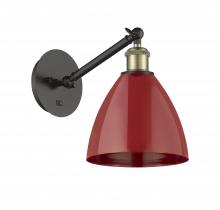 Innovations Lighting 317-1W-BAB-MBD-75-RD - Plymouth - 1 Light - 8 inch - Black Antique Brass - Sconce