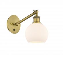 Innovations Lighting 317-1W-BB-G121-6 - Athens - 1 Light - 6 inch - Brushed Brass - Sconce
