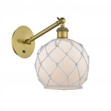Innovations Lighting 317-1W-BB-G121-8RW - Farmhouse Rope - 1 Light - 8 inch - Brushed Brass - Sconce