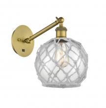 Innovations Lighting 317-1W-BB-G122-8RW - Farmhouse Rope - 1 Light - 8 inch - Brushed Brass - Sconce