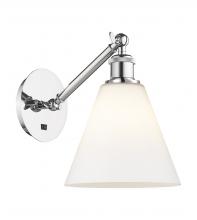 Innovations Lighting 317-1W-PC-GBC-81 - Berkshire - 1 Light - 8 inch - Polished Chrome - Sconce