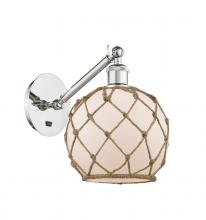 Innovations Lighting 317-1W-PN-G121-8RB - Farmhouse Rope - 1 Light - 8 inch - Polished Nickel - Sconce