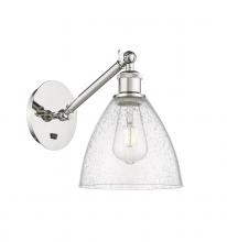 Innovations Lighting 317-1W-PN-GBD-754 - Bristol - 1 Light - 8 inch - Polished Nickel - Sconce