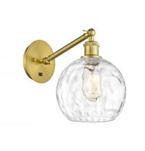 Innovations Lighting 317-1W-SG-G1215-8 - Athens Water Glass - 1 Light - 8 inch - Satin Gold - Sconce