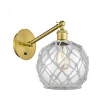 Innovations Lighting 317-1W-SG-G122-8RW - Farmhouse Rope - 1 Light - 8 inch - Satin Gold - Sconce