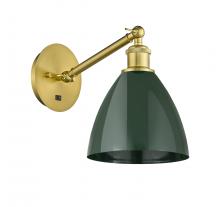 Innovations Lighting 317-1W-SG-MBD-75-GR - Plymouth - 1 Light - 8 inch - Satin Gold - Sconce