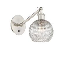 Innovations Lighting 317-1W-SN-G122C-6CL - Athens - 1 Light - 6 inch - Brushed Satin Nickel - Sconce