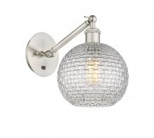Innovations Lighting 317-1W-SN-G122C-8CL - Athens - 1 Light - 8 inch - Brushed Satin Nickel - Sconce
