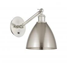 Innovations Lighting 317-1W-SN-MBD-75-SN - Bristol - 1 Light - 8 inch - Brushed Satin Nickel - Sconce