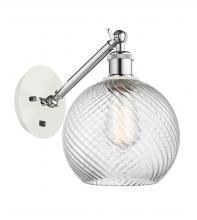 Innovations Lighting 317-1W-WPC-G1214-8 - Twisted Swirl 1 Light Sconce part of the Ballston Collection