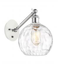 Innovations Lighting 317-1W-WPC-G1215-8 - Athens Water Glass - 1 Light - 8 inch - White Polished Chrome - Sconce