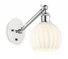 Innovations Lighting 317-1W-WPC-G1217-6WV - White Venetian - 1 Light - 6 inch - White Polished Chrome - Sconce