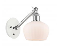 Innovations Lighting 317-1W-WPC-G91 - Fenton - 1 Light - 7 inch - White Polished Chrome - Sconce