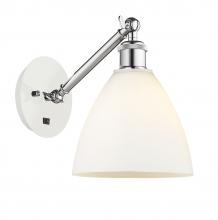 Innovations Lighting 317-1W-WPC-GBD-751 - Bristol - 1 Light - 8 inch - White Polished Chrome - Sconce