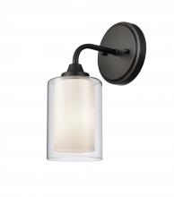 Innovations Lighting 342-1W-BK-CLW-LED - Fairbank - 1 Light - 5 inch - Matte Black - Bath Vanity Light