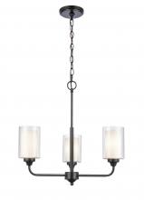 Innovations Lighting 342-3CR-BK-CLW - Fairbank - 3 Light - 22 inch - Matte Black - Chain Hung - Pendant