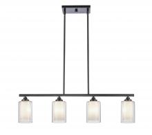 Innovations Lighting 342-4I-BK-CLW - Fairbank - 4 Light - 34 inch - Matte Black - Cord hung - Island Light