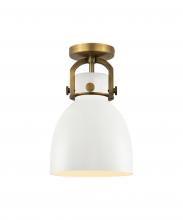 Innovations Lighting 410-1F-BB-M412-8W - Newton Sphere - 1 Light - 8 inch - Brushed Brass - Flush Mount