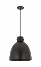 Innovations Lighting 410-1PL-BK-M412-14BK - Newton Bell - 1 Light - 14 inch - Matte Black - Cord hung - Pendant