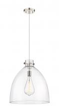 Innovations Lighting 410-1PL-PN-G412-18CL - Newton Bell - 1 Light - 18 inch - Polished Nickel - Cord hung - Pendant