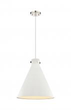 Innovations Lighting 410-1PL-PN-M411-18W - Newton Cone - 1 Light - 18 inch - Polished Nickel - Cord hung - Pendant