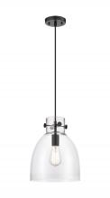 Innovations Lighting 410-1PM-BK-G412-10CL - Newton Bell - 1 Light - 10 inch - Matte Black - Cord hung - Pendant