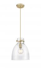 Innovations Lighting 410-1PM-CB-G412-10CL - Newton Bell - 1 Light - 10 inch - Champagne Bronze - Cord hung - Pendant