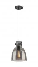 Innovations Lighting 410-1PS-BK-G412-8SM - Newton Bell - 1 Light - 8 inch - Matte Black - Cord hung - Pendant