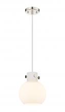 Innovations Lighting 410-1PS-PN-G410-8WH - Newton Sphere - 1 Light - 8 inch - Polished Nickel - Cord hung - Mini Pendant