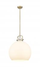 Innovations Lighting 410-1SL-BB-G410-18WH - Newton Sphere - 1 Light - 18 inch - Brushed Brass - Multi Pendant